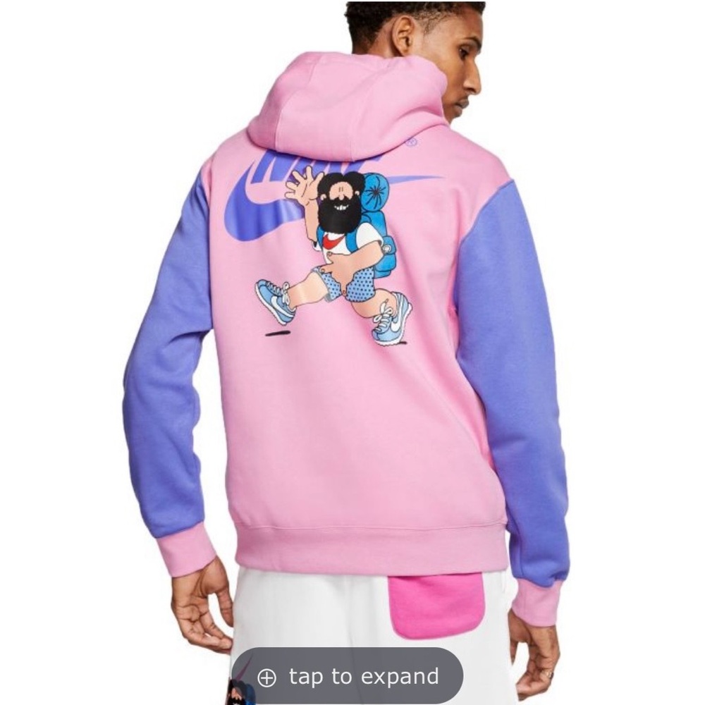 Nike sportswear hiker colorblock sweatshirt hoodie pink purple mens M retro